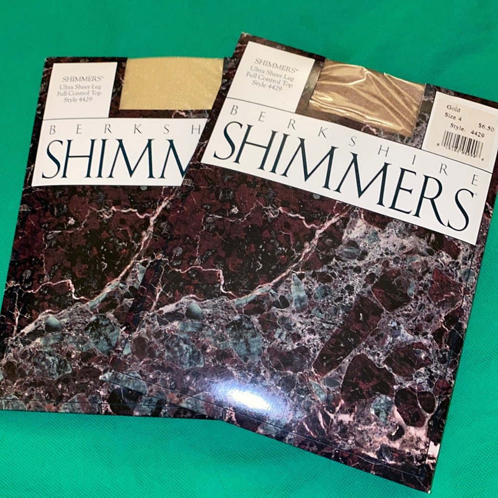 2 (two) Berkshire Shimmers pantyhose size 4